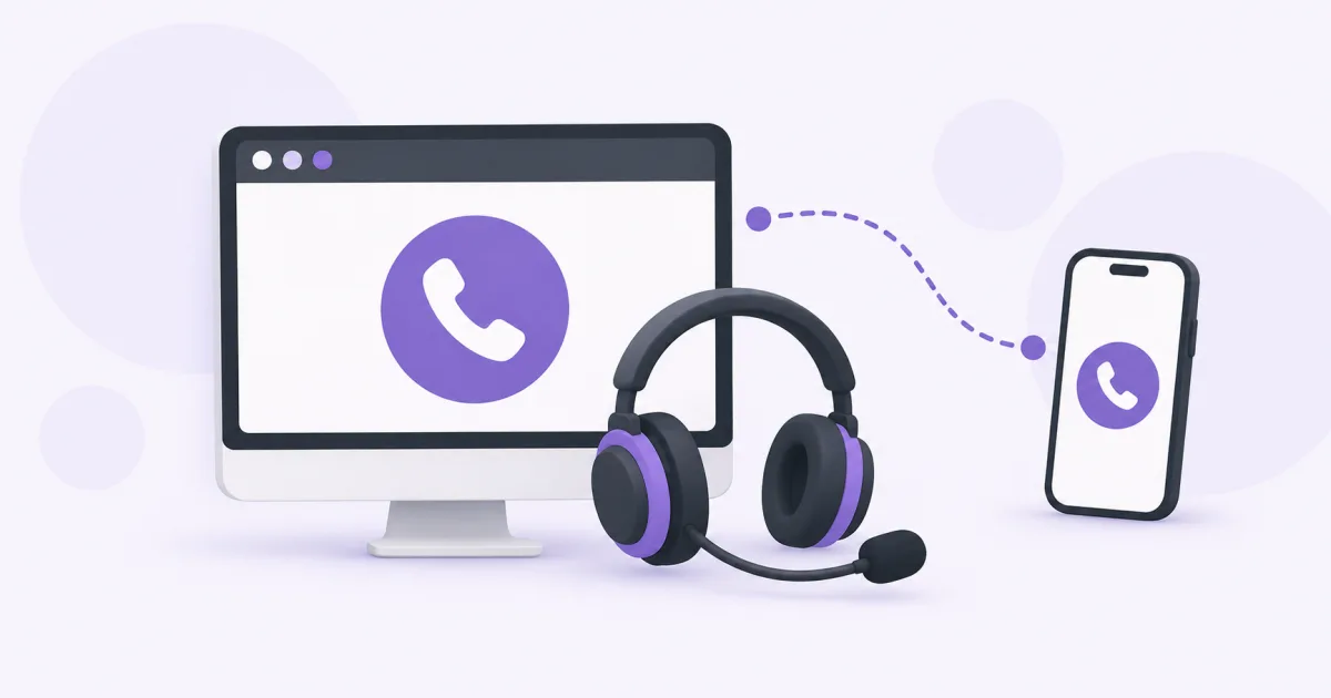 Un teléfono de navegador y unos auriculares conectados con un móvil.