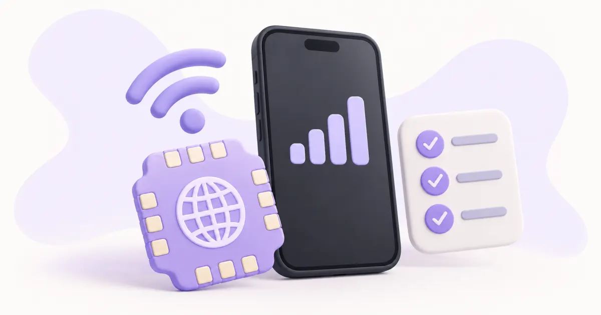 旅行用 eSIM、スマートフォンの電波と接続チェックリスト。