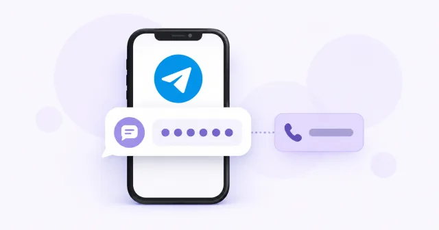 Telegram, वर्चुअल नंबर और प्राप्त सत्यापन संदेश।